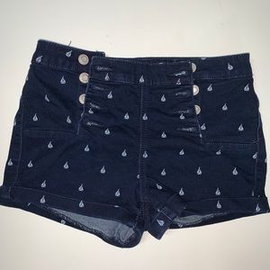 Navy blue jean shorts